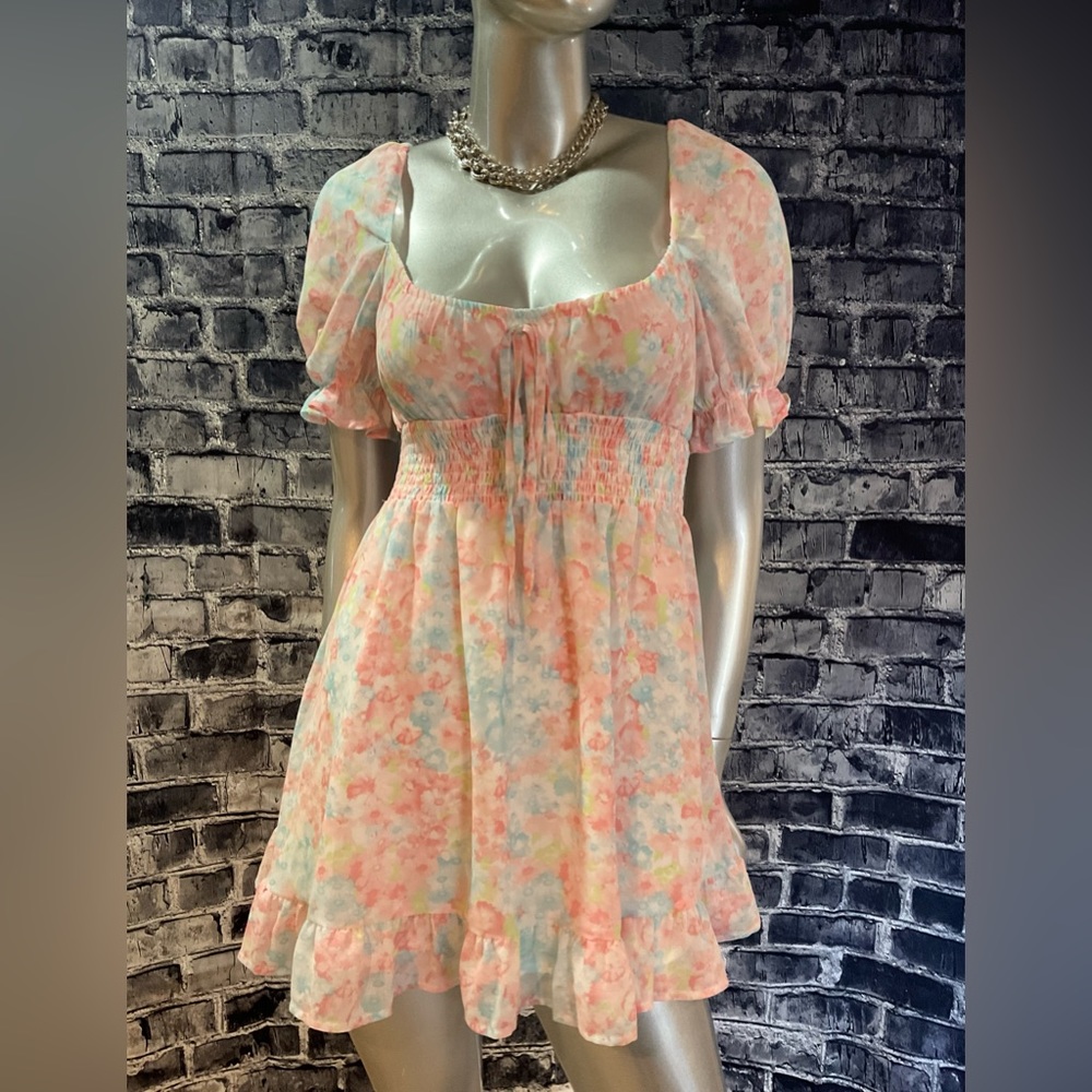 Pastel Floral Babydoll Dress